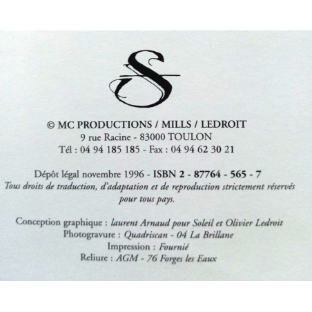 Sha T.01 / Dédicace Olivier Ledroit / EO / 1996