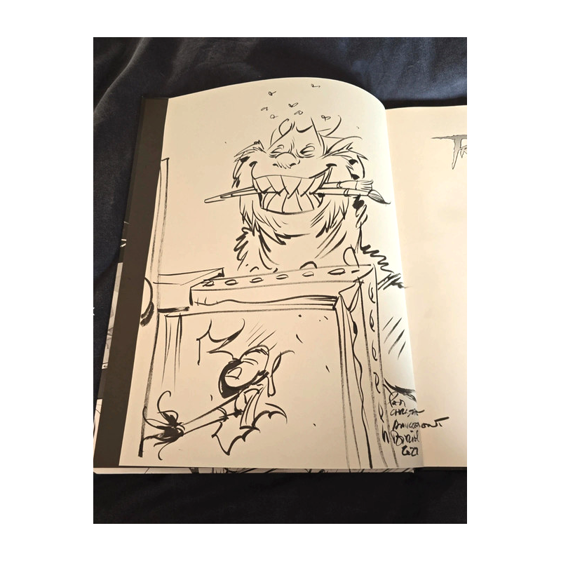 Troll de Troy "art brut" / Tirage limité noir et blanc / Dédicacé par Mourier
