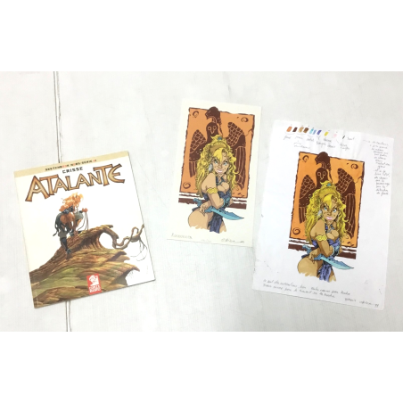 Atalante / Sketchbook Comix Buro / Mise en couleur originale pour ex-libris par Crisse  / B / EO limitée / 2009