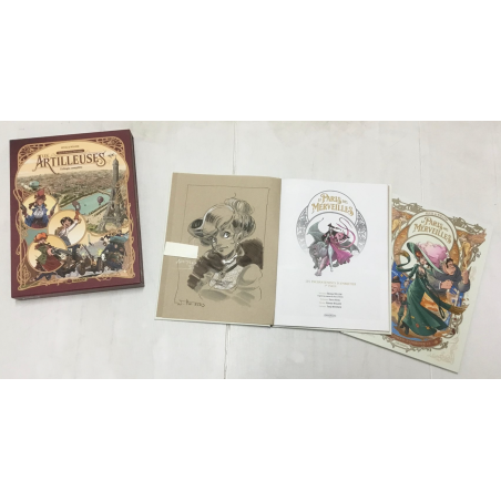 Le Paris des Merveilles T.01 + T.02 + Les Artilleuses T.01 à T.03 + Dédicace Willem / 5 x C + coffret / EO / 2020/2023.0