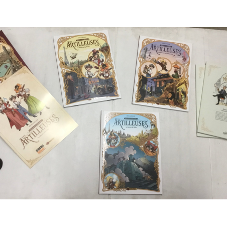 Le Paris des Merveilles T.01 + T.02 + Les Artilleuses T.01 à T.03 + Dédicace Willem / 5 x C + coffret / EO / 2020/2023.0