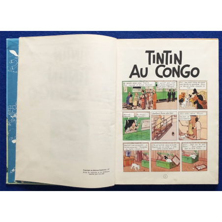 Tintin T.02 / Hergé / Tintin au Congo (B4) / C / Réédition / 1950
