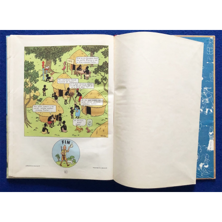 Tintin T.02 / Hergé / Tintin au Congo (B4) / C / Réédition / 1950