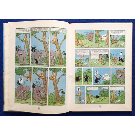 Tintin T.02 / Hergé / Tintin au Congo (B4) / C / Réédition / 1950