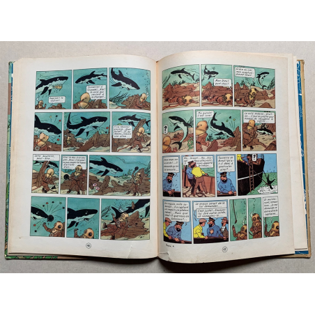 Tintin T.12 / Le Trésor de Rackham le Rouge (Médaillon bleu) / Hergé / 1952