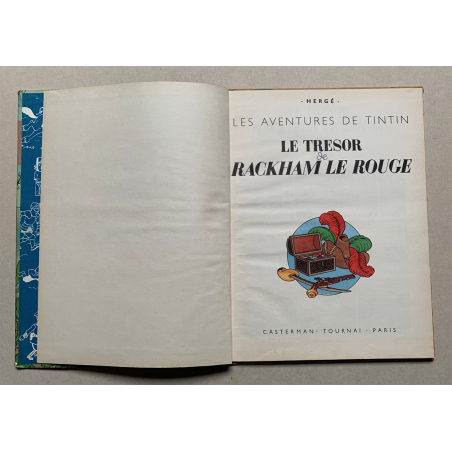 Tintin T.12 / Le Trésor de Rackham le Rouge (Médaillon bleu) / Hergé / 1952