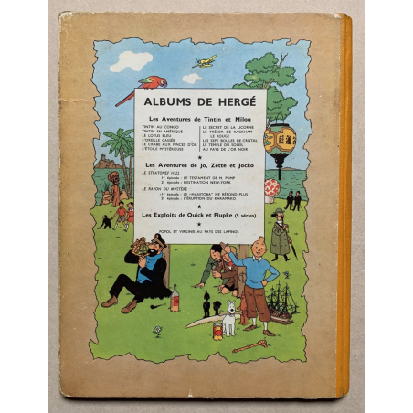 Tintin T.12 / Le Trésor de Rackham le Rouge (Médaillon bleu) / Hergé / 1952