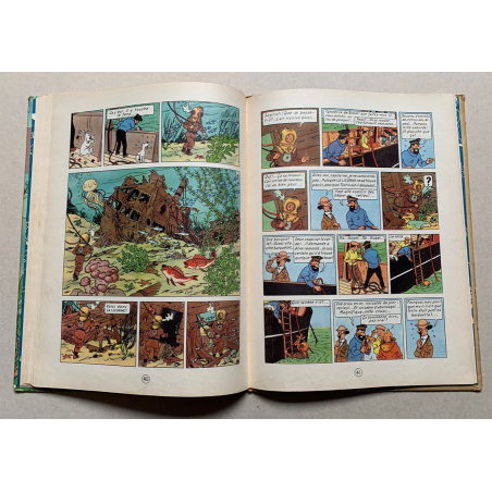 Tintin T.12 / Le Trésor de Rackham le Rouge (Médaillon bleu) / Hergé / 1952