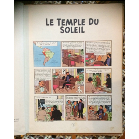 Tintin T.14 / Hergé / Le temple du soleil (B3) / C / EO Belge / 1949
