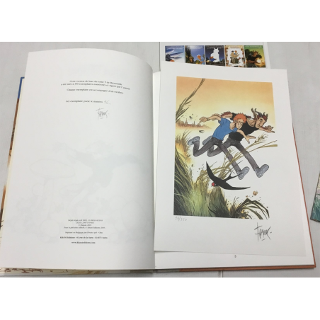 Broussaille T.05 / Un Faune sur l'épaule / Dédicace couleur Frank Pé / 2x C + coffret / 2 Album / Édition limitée / 2003