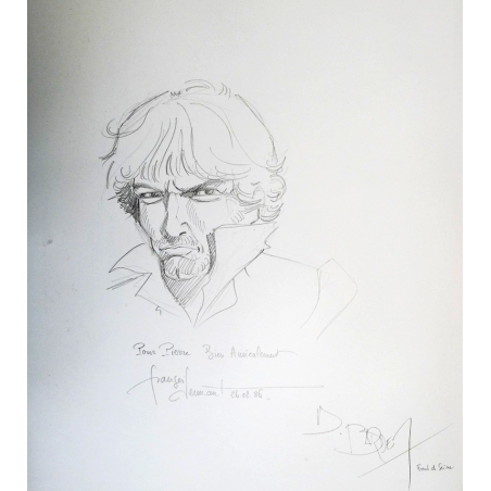 Les Chemins de Malefosse T.03 / Dédicace Dermaut / Frontispice / C / Édition limitée / 1985 / EO