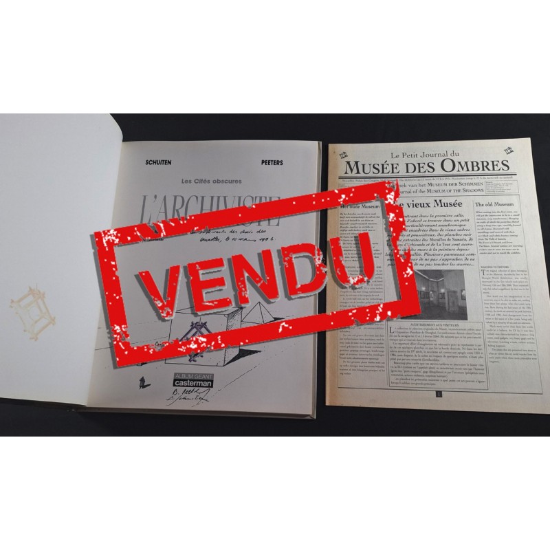 Les Cités obscures L'Archiviste + journal / Dédicace Schuiten / C / 1987