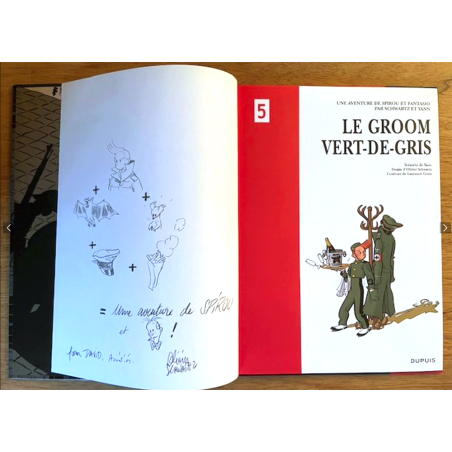 Spirou vu par... T.05 - Le Groom vert-de-gris / Dédicace Schwartz / EO / 2009
