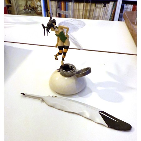 Fée belltte sur I'encrier / Loisel Attakus Volgens Loisel's Peter Pan. Met certificaat ondertekend door Régis Loisel