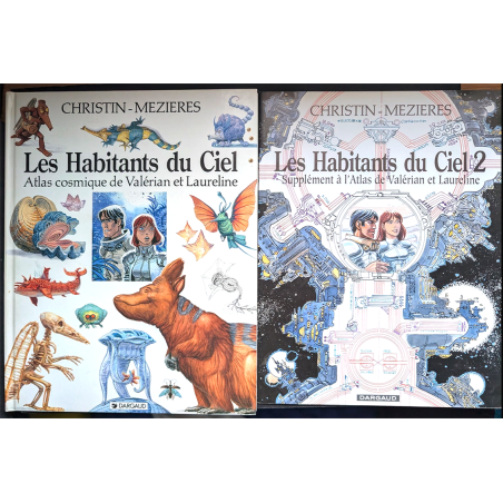 Valerian et Laureline / Les Habitants du Ciel T.01 + T.02 / Dédicace Méziere / EO / 1991/2000