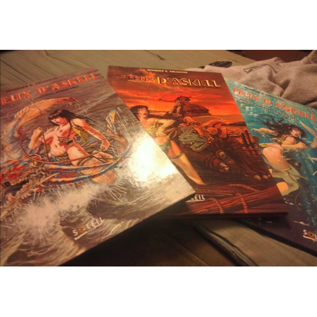 Les Feux d'Askell T.01 à T.03 / 3x dédicace Mourier / EO/Ré / 3 Albums / 1994/1995