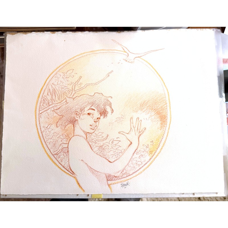 Original Frank Pé / Format A3 42 cm x 29 cm / Signé