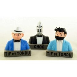 Lot de 3 bustes en résine Tif et Tondu (2014)
