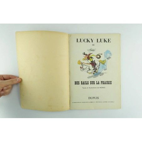 Lucky Luke T.09 / Des rails sur la prairie / Eo BE 1957 / Dupuis