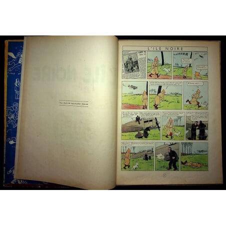 Tintin L'île noire A20 EO Couleur 1943