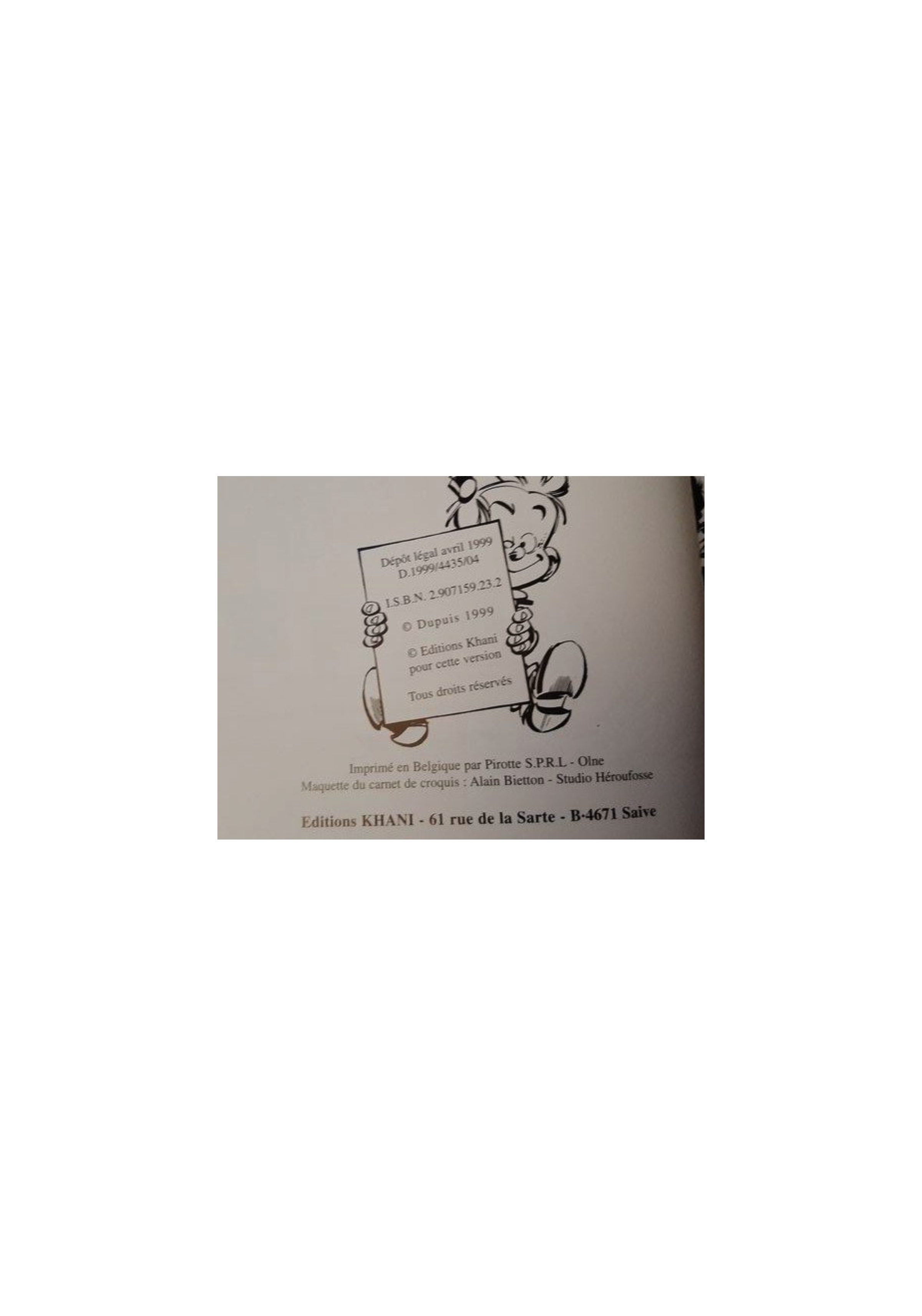 Le Petit Spirou T.08 / T'as qu'à t'retenir + ex-libris + calque / C / TT / 1999