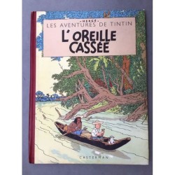 Tintin T6 - L'oreille cassée (B8,feuillage bleu) - C - (1953)