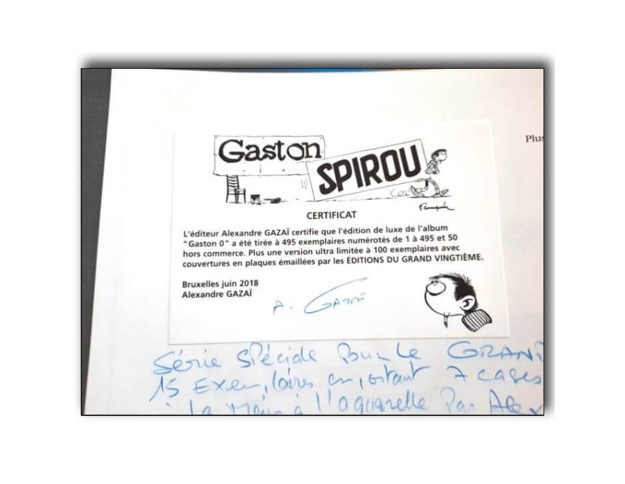 Gaston Lagaffe Tome 0 - Gaston - 'Grand Vingtième' - Série Spéciale n° 14/15ex