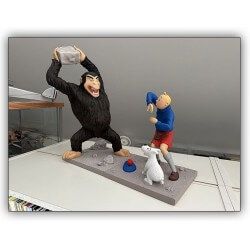 Tintin / L'île noire / Gorille Ranko & Tintin / Grande Figurine BD