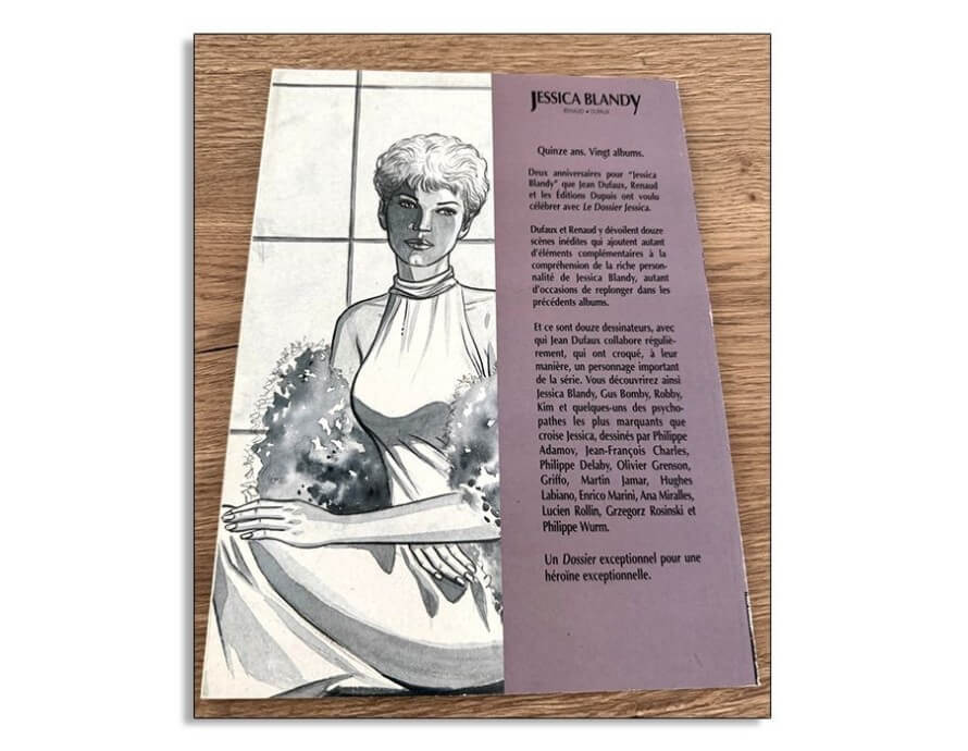 Jessica Blandy HS - Le Dossier + dédicace - C - 1 Album - EO - 2002