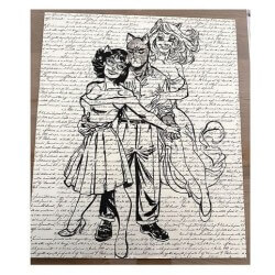 Boriani, Andrea - Dessin original - Hommage à John Blacksad