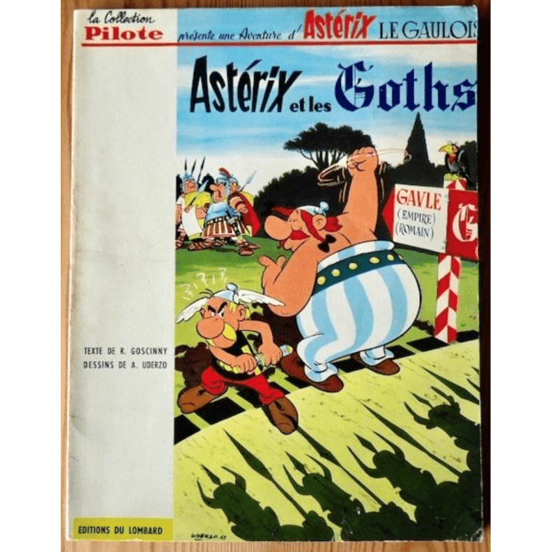 Asterix T.03 - Asterix en de Goths - B - Eerste Belgische editie - (1963) Asterix en de Goths, originele Belgische gebroken edit