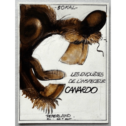  Sokal, Benoît / 1 Original dessin préliminaire / Canardo T.01 / Premières enquêtes / 1982
