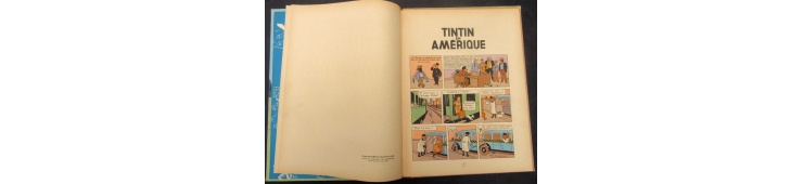 Tintin T.03 / Hergé / Tintin in Amerika (B1) / C / EO kleur / 1 Album - Eerste Belgische editie - 1945