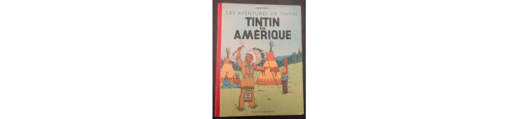 Tintin T.03 / Hergé / Tintin in Amerika (B1) / C / EO kleur / 1 Album - Eerste Belgische editie - 1945
