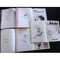 Les Bidochon T.01 à T.07 / Binet /  5x dédicaces - 7x C - EO/Ré - (1984/1999)