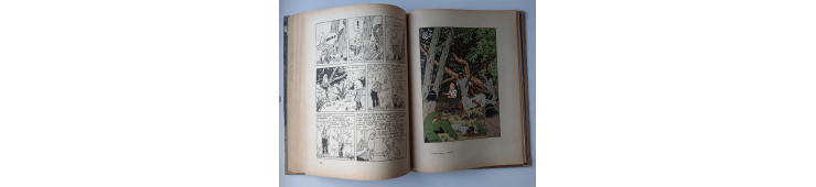 Kuifje Dl. 6 / Hergé / Het gebroken oor (A18, grote afbeelding) - C - Zwart-wit - Heruitgave (1942)
