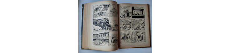 Kuifje Dl. 6 / Hergé / Het gebroken oor (A18, grote afbeelding) - C - Zwart-wit - Heruitgave (1942)