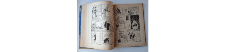 Kuifje Dl. 6 / Hergé / Het gebroken oor (A18, grote afbeelding) - C - Zwart-wit - Heruitgave (1942)