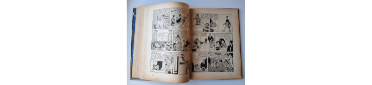 Kuifje Dl. 6 / Hergé / Het gebroken oor (A18, grote afbeelding) - C - Zwart-wit - Heruitgave (1942)