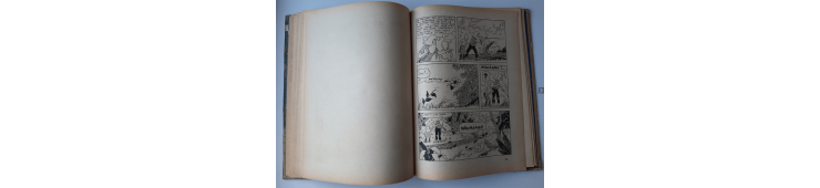 Kuifje Dl. 6 / Hergé / Het gebroken oor (A18, grote afbeelding) - C - Zwart-wit - Heruitgave (1942)