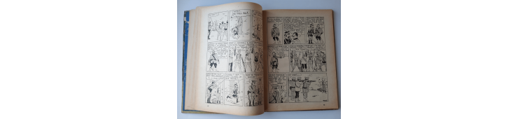Kuifje Dl. 6 / Hergé / Het gebroken oor (A18, grote afbeelding) - C - Zwart-wit - Heruitgave (1942)