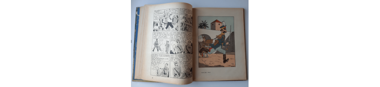 Kuifje Dl. 6 / Hergé / Het gebroken oor (A18, grote afbeelding) - C - Zwart-wit - Heruitgave (1942)