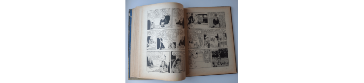 Kuifje Dl. 6 / Hergé / Het gebroken oor (A18, grote afbeelding) - C - Zwart-wit - Heruitgave (1942)