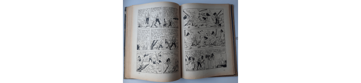 Kuifje Dl. 6 / Hergé / Het gebroken oor (A18, grote afbeelding) - C - Zwart-wit - Heruitgave (1942)