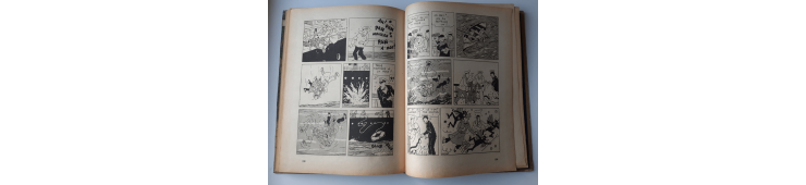 Kuifje Dl. 6 / Hergé / Het gebroken oor (A18, grote afbeelding) - C - Zwart-wit - Heruitgave (1942)