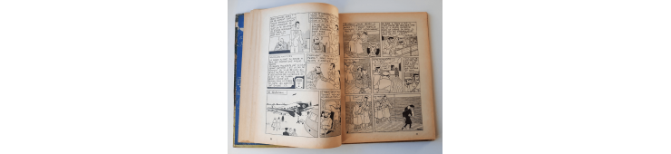 Kuifje Dl. 6 / Hergé / Het gebroken oor (A18, grote afbeelding) - C - Zwart-wit - Heruitgave (1942)