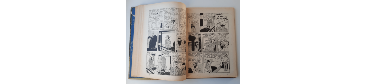 Kuifje Dl. 6 / Hergé / Het gebroken oor (A18, grote afbeelding) - C - Zwart-wit - Heruitgave (1942)