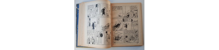 Kuifje Dl. 6 / Hergé / Het gebroken oor (A18, grote afbeelding) - C - Zwart-wit - Heruitgave (1942)