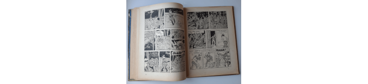 Kuifje Dl. 6 / Hergé / Het gebroken oor (A18, grote afbeelding) - C - Zwart-wit - Heruitgave (1942)