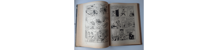 Kuifje Dl. 6 / Hergé / Het gebroken oor (A18, grote afbeelding) - C - Zwart-wit - Heruitgave (1942)